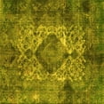 thumbnail image 1 of Ahgly Company Indoor Square Oriental Yellow Industrial Area Rugs, 5' Square, 1 of 4