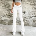 thumbnail image 4 of Edvintorg Pants for Women Fashion Solid Color High Waisted Stretchy Casual Trousers Plus Size Womens Clothing, 4 of 6