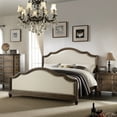 thumbnail image 3 of California King Bed, Beige Linen/Weathered Oak, 3 of 3