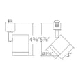 thumbnail image 2 of WAC Lighting Charge 10W LED Aluminum Track Head for H Track in White (Set of 12), 2 of 4