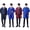 Cobalt Blue, variant on Joernso Men Dustproof Long/Short Sleeve Buttons Pockets Warehouse Lab Coat Work Clothing