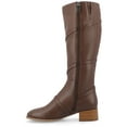 thumbnail image 3 of Journee Womens Elettra Stacked Block Heel Round Toe Boots, 3 of 10