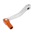 thumbnail image 1 of Palanca de cambio de motocicleta plegable para Yamaha TTR 50cc, aleación de aluminio, brazo de palanca de cambio, tono plateado con cabeza naranja, 1 of 1