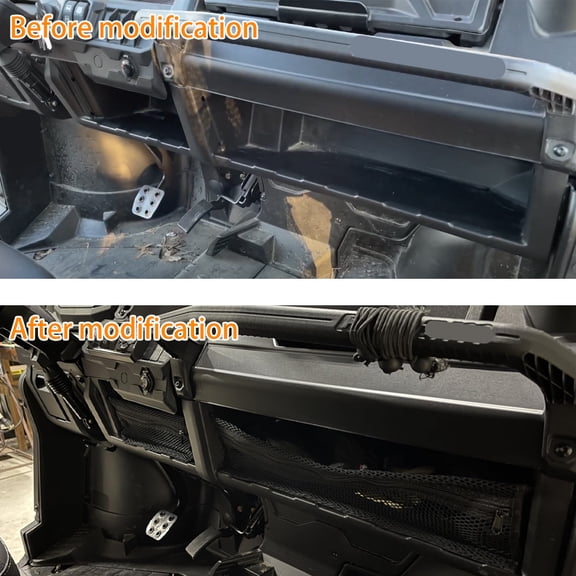 Fyuu 2Pcs Dash Storage Cargo Nets For Can-Am Defender Hd5 Hd7 Hd8 Hd9 Hd10 2016-2023