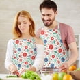 thumbnail image 3 of Pioneer Flower Floral Print Pattern Apron for Women and Men, Cotton Linen Waterproof with Pockets, Adjustable, 33x27 Inch for Kitchen, Gardening, BBQ, Salon, 3 of 6