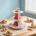 thumbnail image 4 of 3-Tier Cardboard Cupcake Stand 5 Styles Dessert Tower For Birthday Baby Shower Party Decor, 4 of 6