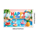 thumbnail image 3 of Tropical Theme Happy Birthday Banner Colorful Design Pool Party Decor Inflatable Unicorn Letter Balloons for Summer Celebration Kids Event Outdoor Decoration, 3 of 7