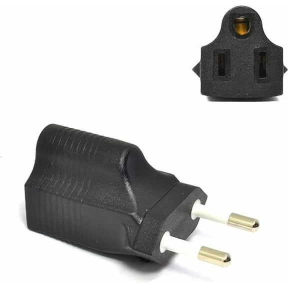Ceptics Most of Europe CEE 7/16 Travel Power Plug Adapter Accepts NEMA 5-15R - ETL Certified - Industrial Grade (IG-9C)