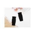 thumbnail image 4 of INSPIRE CHIC Women's Elastic Knit Gloves Female Lacework Wrist Arm Warmer Thumb Hole Half Finger Cute Sleeves for Christmas Cool Windproof Black, 4 of 6