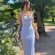 thumbnail image 1 of Nuevo vestido largo con estampado floral y espalda descubierta para vacaciones en la playa de verano para mujer 2023, vestidos largos ajustados sexys con tirantes finos, 1 of 5