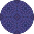 thumbnail image 1 of Ahgly Company Indoor Round Patterned Royal Blue Area Rugs, 4' Round, 1 of 6