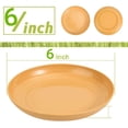 thumbnail image 5 of 12 PACK 6 Inch Lightweight Wheat Straw Plates, Microwave and Dishwasher Safe BPA Free and Healthy Wheat Straw Plates, Unbreakable Deep Dinner Plates, 5 of 7
