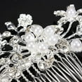 thumbnail image 4 of Grofry Hair Clip Women Wedding Flower Rhinestone Faux Pearl Bridal Hair Comb Jewelry, 4 of 7