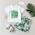 thumbnail image 2 of Coerni Toddler Baby Boy Summer Outfit Hawaii Beach Short Sleeve T Shirt Tops Elastic Waist Shorts Baby Boy Clothes, 2 of 6