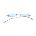 thumbnail image 3 of Slim Rimless Rectangular Sunglasses Vintage Slender Clear Glasses Spring Hinge, 3 of 5