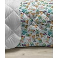 thumbnail image 3 of Surreal Down Alternative Comforter, Modern Quirky Abstract Pattern Illustration Ornamented with Animal Elements, Microfiber Quilt for All Season, 5 Sizes, Seafoam Multicolor, by Ambesonne, 3 of 3