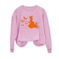 thumbnail image 5 of Neewe Women's Halloween Printed Crew Neck Sweatshirt Loose Soft Long Sleeve Pullover Casual Tops, 5 of 5