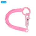 thumbnail image 3 of Retractable Coil Springs Keychain with Metal Lobster Clasp Keyring for Keys Wallet, Pink 2 Pack, 3 of 6