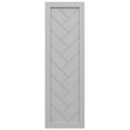 thumbnail image 5 of Ekena Millwork 15"W x 54"H True Fit PVC Single Panel Herringbone Modern Style Fixed Mount Shutters, Primed (Per Pair - Hardware Not Included), 5 of 9