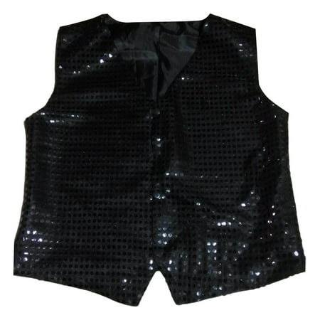 Afdoent Boys Sequin Vest Performance Modern Dance Recital Outfit Stage Show Wear For Children Party Celebration 7-8 Years