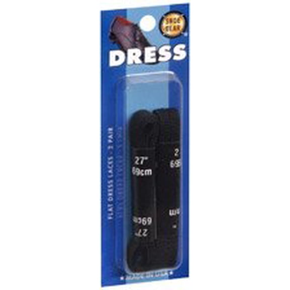 Shoe Gear Flat Dress Laces 27 Inches Black 2 Pair