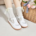 thumbnail image 2 of Toddler Girl White Mary Jane Dress Shoes Size 13 - Little Girl Oxford Shoes for Easter Flower Girl Party School Shoes, 2 of 6