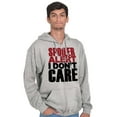 thumbnail image 5 of Spoiler Alert Rude Sarcastic Humor Zip Up Hoodie Men's Women's Brisco Brands L, 5 of 6