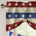 thumbnail image 5 of Independence Day Tie Up Valances Curtain, Adjustable Kitchen Stars and Stripe Red Blue USA Flag Valances for Windows Decor, Rod Pocket Short Curtains Set for Bedroom/Bathroom, 54"x18", 5 of 9