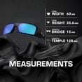 thumbnail image 5 of Oakley OO9014 Gascan Rectangle Shaped Polarized Sunglasses for Men - Includes Official Eyewear Kit - Matte Black Frame with Prizm Sapphr Irid Lens, 5 of 6