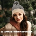 thumbnail image 3 of IBASETOY Knitted Beanie Hat For Men And Women Soft Cotton Warmth Versatile Outdoor Use For Skiing Casual Wear Beige, 3 of 8