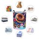thumbnail image 4 of Balery Space Colorful Donut Cesta de ropa redonda con asas, impermeable, independiente, para ropa, juguetes, dormitorio y familia-Medium, 4 of 6