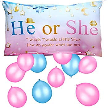 Gender Reveal Party Decoration Gender Reveal Balloon Drop Bag With Pink And Blue Balloon For Boy Or Girl Gender Reveals Party Game Baby Shower Photo Backdrop Walmart Com Walmart Com