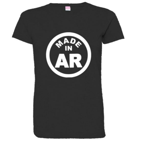 PleaseMeTees™ Womens From Born Made In Arkansas AK Logo Label Tag HQ Tee