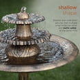 thumbnail image 6 of Alpine Corporation 3-Tiered Pedestal Outdoor Water Fountain and Bird Bath, Bronze, 6 of 11