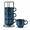 Blue, variant on Large Ceramic Coffee Mug Set Of 4 With Stand 15 Oz Stackable Different Embossment Ribbed Latte Cup For Cappuccino Tea Hot Cocoa D