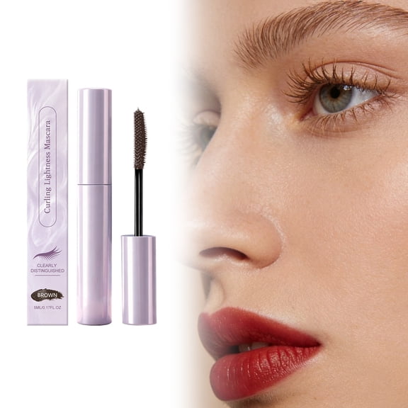 Brown mascara, Waterproof Mascara, Defines Lengthens Curling for Fanned-Out Lashes, Creates Natural Mascara Makeup Finish, Lightweight Tubing Mascara for Women