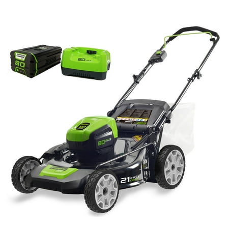 Greenworks 80V 21" Push Mower, 4Ah Battery and Charger 2501202VT