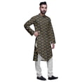 thumbnail image 2 of Atasi Ensemble Kurta Pyjama Long pour Hommes à Col Mandarin Imprimé Tenue Décontractée pour Garçons, 2 of 4