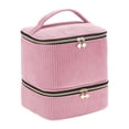 thumbnail image 1 of Milaget Nail Polish Storage Bag Carrying Case Dustproof Large with Handle Organizer Box for Lipstick Perfume Nail Kit Supplies Makeup Pink, 1 of 8