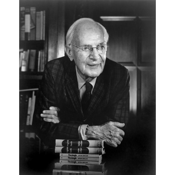 Upton Sinclair (18791968) American Novelist Shown With Two Of Many