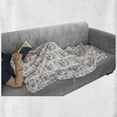 thumbnail image 6 of Watercolor Flowers Soft Flannel Fleece Throw Blanket, Doodle Modern Design Branches Blurry Abstract Peony Flourish, Cozy Plush for Indoor and Outdoor Use, 60" x 80", Charcoal Grey Blush, by Ambesonne, 6 of 6