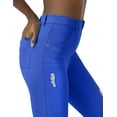 thumbnail image 3 of HUE Womens Ripped Denim High Rise Skimmer Legging, Deep Ultramarine, Medium, 3 of 4