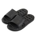 thumbnail image 6 of Spencer Shower Shoes Bathroom Slides Sandals House Slippers Quick Drying Anti-Slip Slippers Comfort Sole Slides, Women 8-9/Men 6-7, Black, 6 of 10