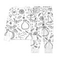 thumbnail image 7 of WOYY Halloween Girl Coloring Pajamas Long Sleeve Top Pants Comfy Sleepwear Set, Sizes 2-10, 7 of 7