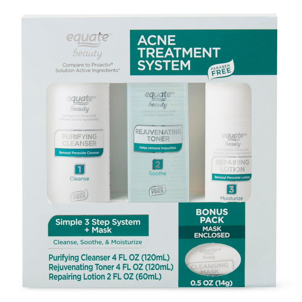 Equate Beauty Acne Treatment Regimen Set with Benzoyl Peroxide