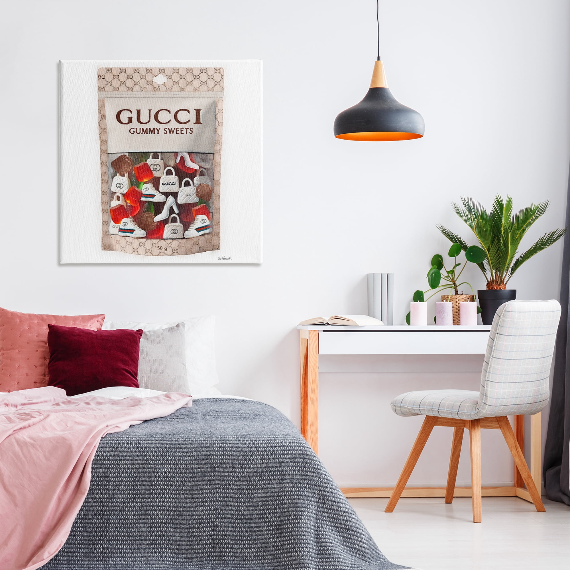 Stupell Industries Glam Fashion Candies Fashion Painting Wrapped Canvas Art Print Wall Art, 36 x 36