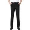 BVOFAR Men's Dress Pants Classic Fit Wrinkle-Free Formal Pants Slim Fit Flat Front Work Trousers for Business and Office Black 42