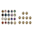 thumbnail image 1 of GUOOL 20pcs DIY Round Pearl Flat back Buttons Embellishments for Craft Card Making Mixed Color Gold, 1 of 9