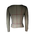 thumbnail image 5 of Blotona Women's Summer Sheer Mesh Tops Long Sleeve Round Neck Rhinestone Slim Fit Crop Tops, 5 of 9