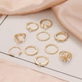 thumbnail image 2 of 10pcs Anillos Star / Moon Theme Adorno Accesorio para Mujeres Chica Viajes Viajes, 2 of 8